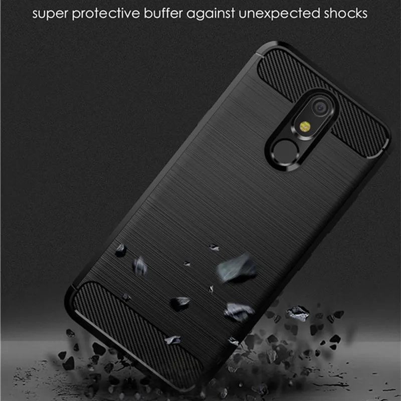 Shockproof Silicone Carbon Fiber Phone Case - Soft Back Cover