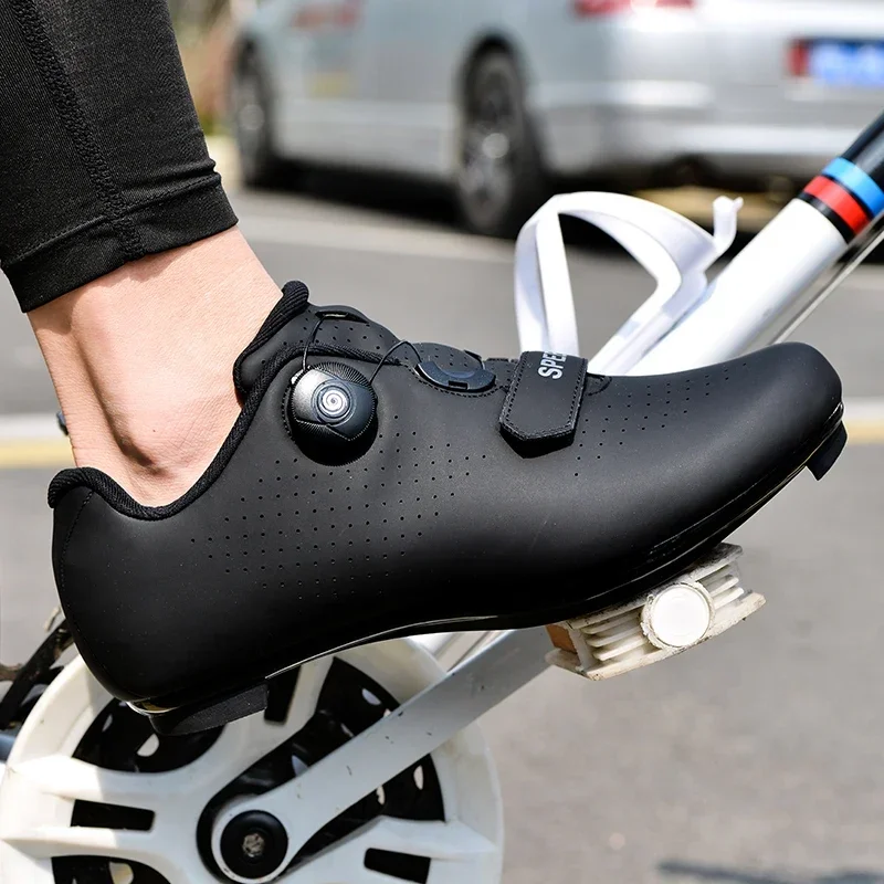 Professional New Sneakers Men Ultralight Double Buckles Cycling Shoes MTB Luminous Road Bike Shoes 4