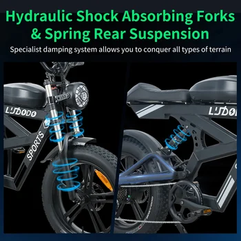 [750W Snow-Proof E-Bike] 48V17.5AH Fat Tire Electric Bicycle for Adults,Shimano 7-Speed 330LBS Load,75Miles 35MPH,Turn Signals 3