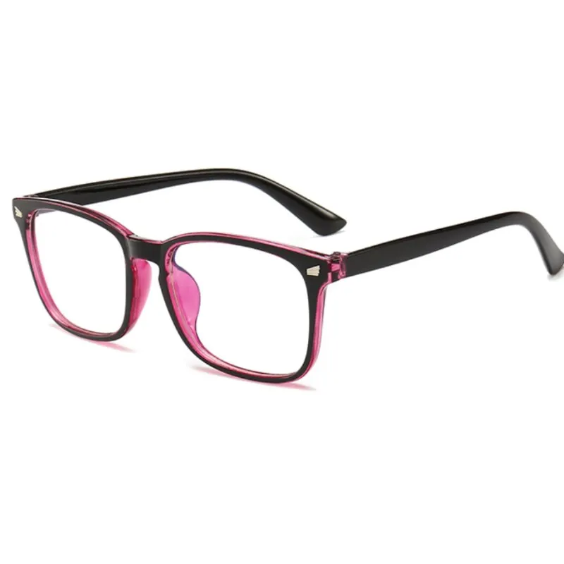 Eyeglasses Frames Eye Protection Glasses Frame Classic Casual Plain Glasses Anti Blue Light Retro Mirror without Degrees