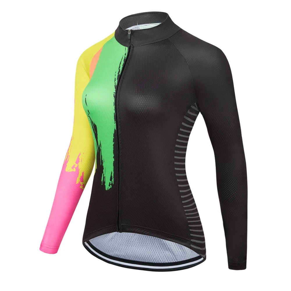 Women's Fashion Long Sleeve Cycling Jersey Sets 2023 Conjunto Feminino Ciclismo Short Pants Gel Pad Summer 3