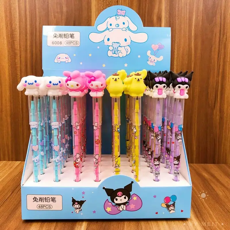 

Новинка Sanrio механический карандаш 48 шт. милый Hello Kitty разрезанный без задника канцелярские принадлежности для учеников начальной школы письменные инструменты