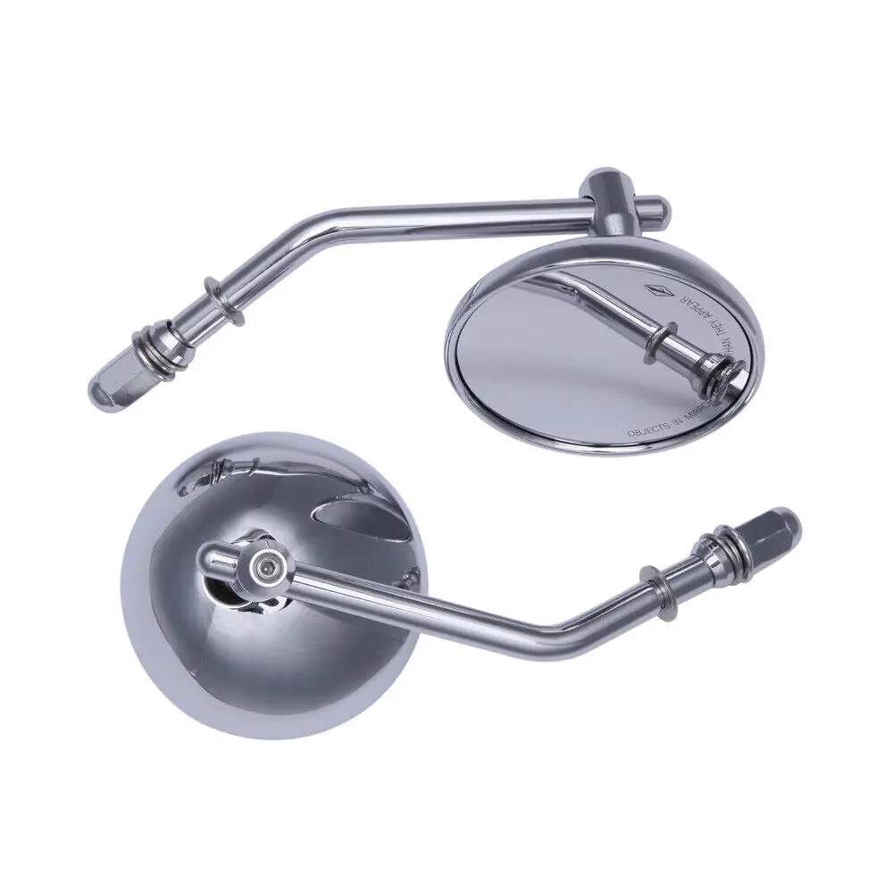 원형 오토바이 백미러 블랙 레트로 카페 레이서 사이드 미러, 트라이엄프 본네빌 할리 데이비슨 883 투어링용, 10mm