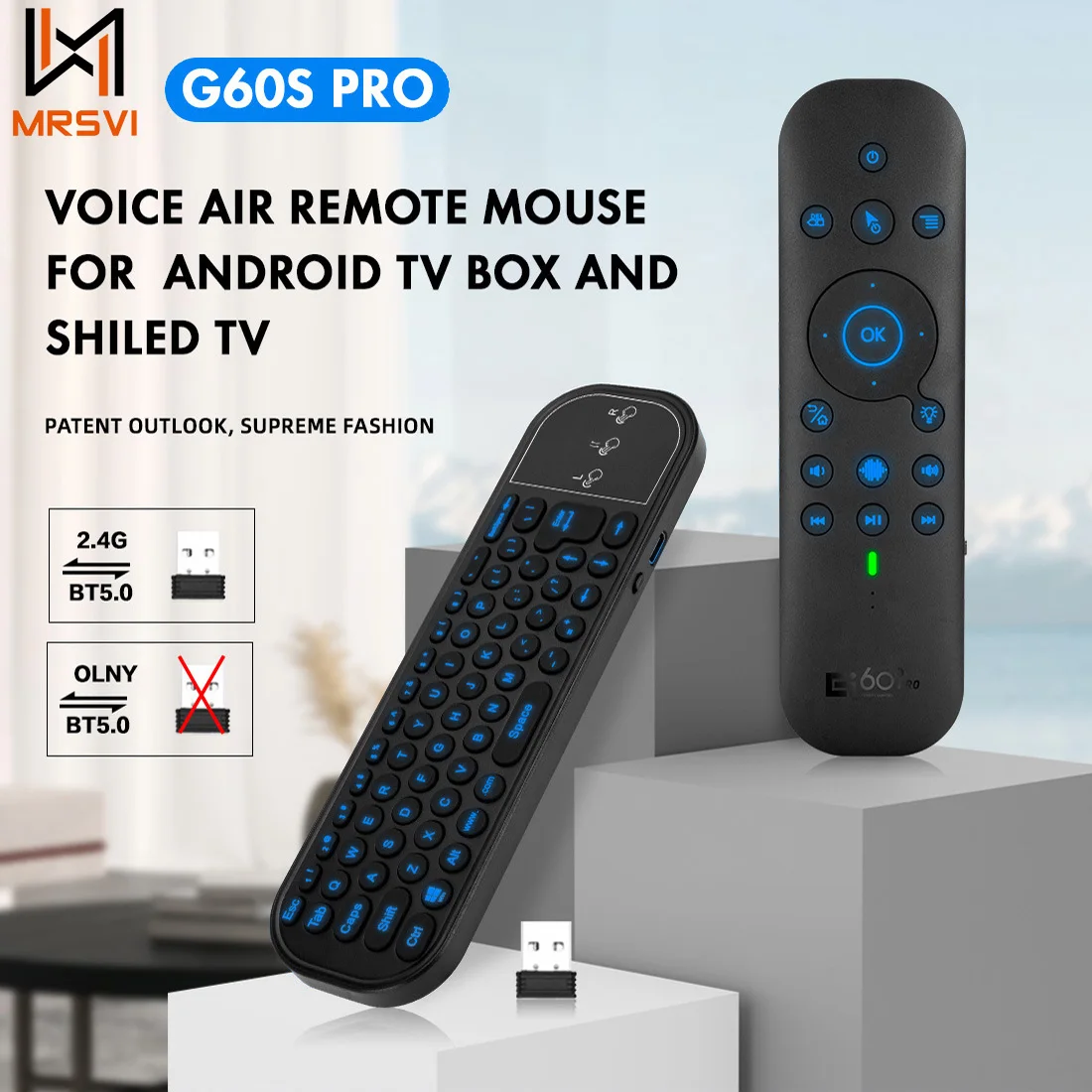 음성 원격 제어 G60S Pro 2.4G 블루투스 듀얼 모드 IR 안드로이드 TV..