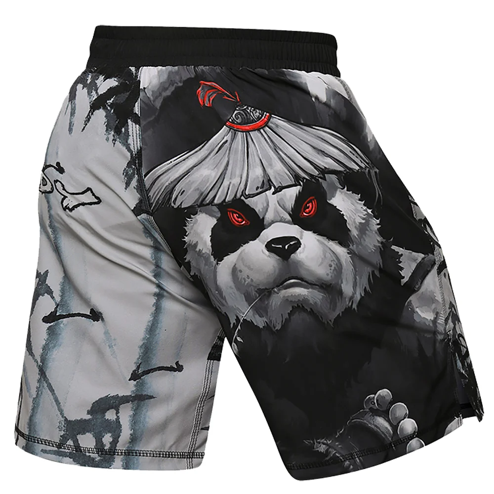 Men MMA Shorts Muay Thai Jiu Jitsu Training Shorts Animal Printed Elastic Waist Gym Fitness Male Boxing Clothes Custom Pattern 3