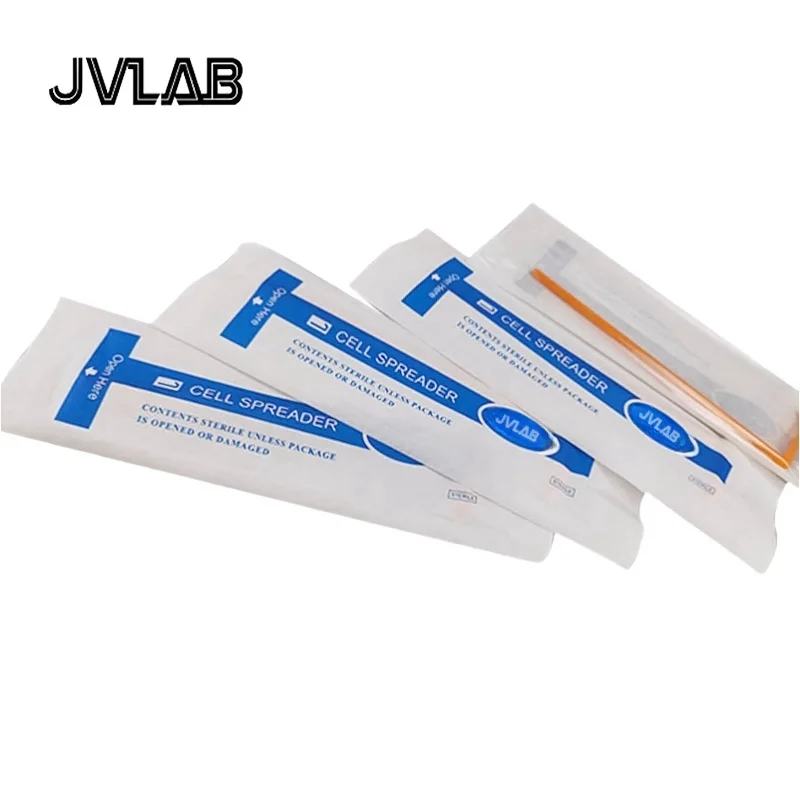 Cell Spreader L-shape Polystyrene Cell Culture Dish Coating Stick Orange Seeded Push Scraper Sterile Individually Packing