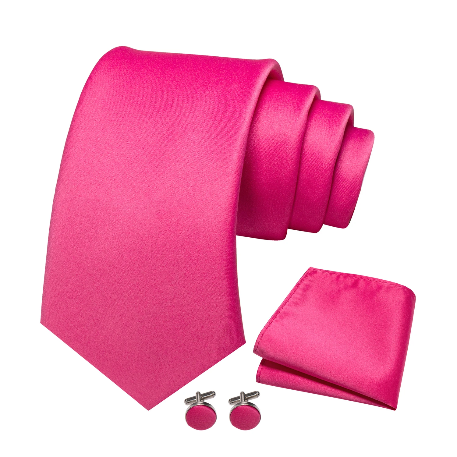 Neck Tie 30 Style Colors Solid polyester Ties for Men Pocket Square Cufflinks Gift Wedding Party Accessories 8cm Necktie Set pin