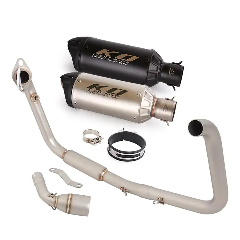 

Full Exhaust System For Benelli TNT125 2017-2023 Motorcycle Muffler Header Middle Link Pipe Stainless Steel Silencer DB Killer