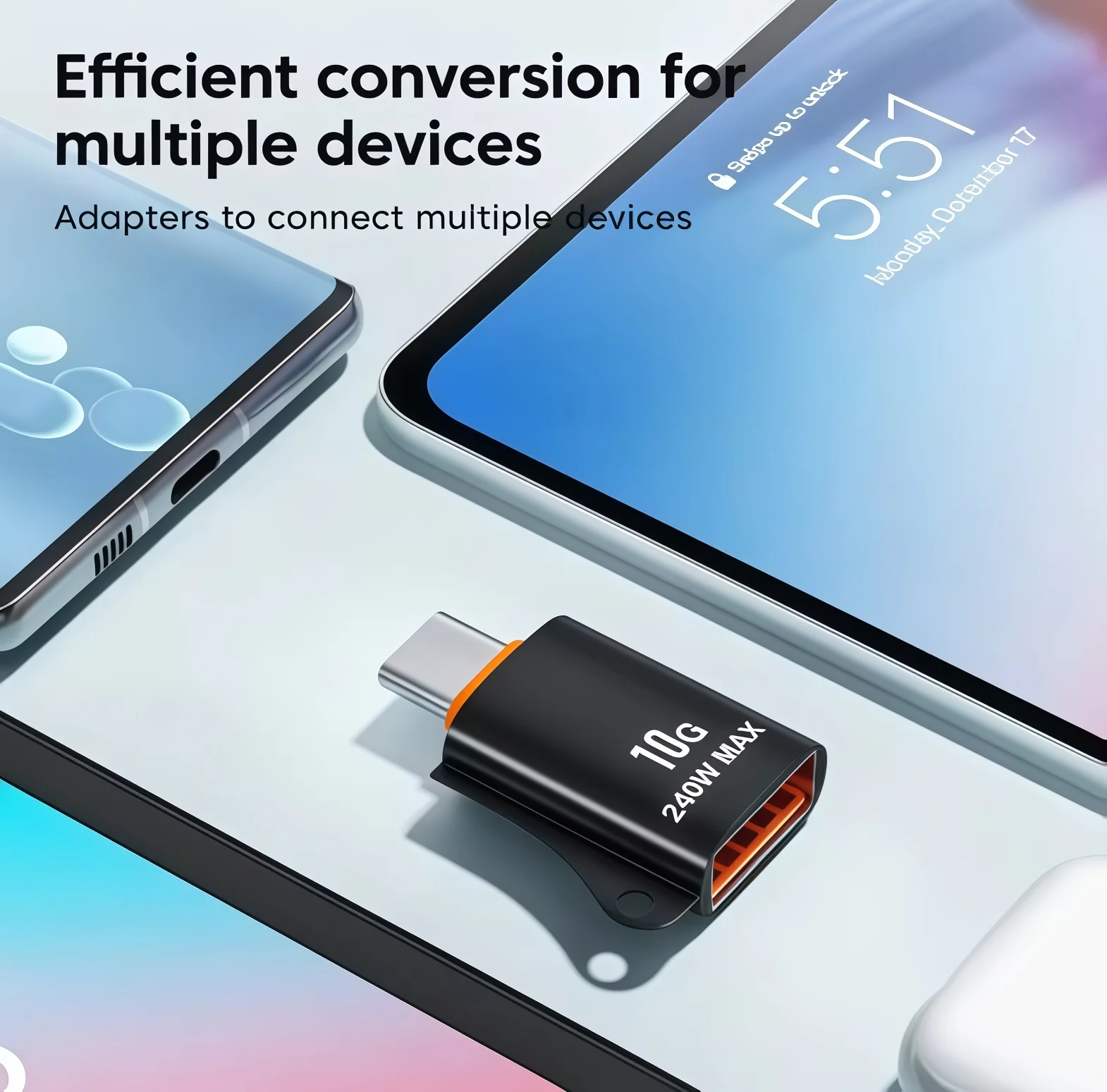 OTG 타입 C 데이터 전송 어댑터 타입 C 암-USB 수 컨버터 고속 충전 어댑터
