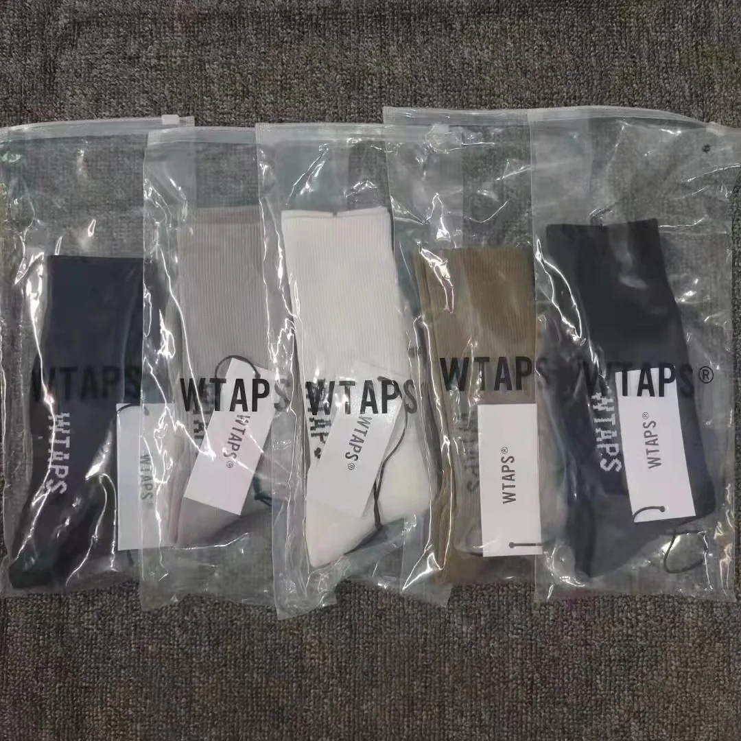 W-wtaps Nishiyama Toru socks men's and women's middle tube cotton towel bottom sports stockings Japanese solid color cargo socks