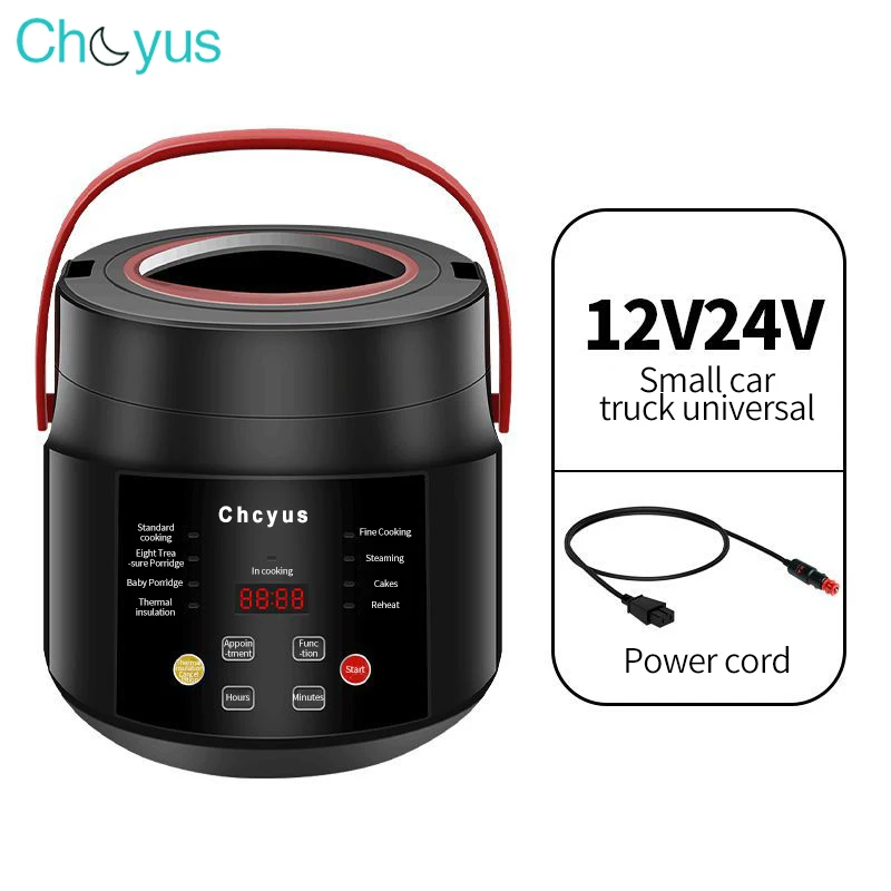 Electric Mini Rice Cooker MultiCooker Portable Car Rice Cooker 12V 24V