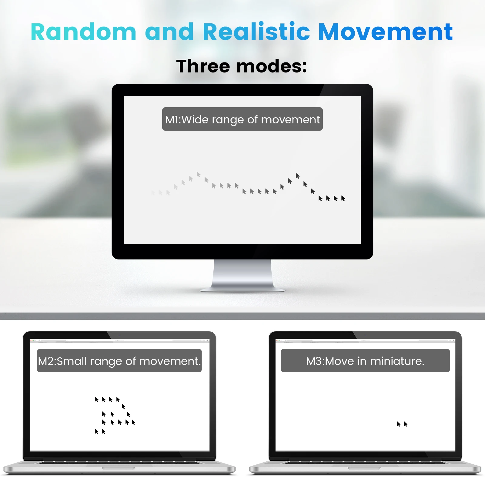 USB Mouse Mover: Prevent Sleep Mode with Multi-Track Simulation Description Image.This Product Can Be Found With The Tag Names Computer Peripherals, Mice Keyboards, Mouse, Mover supports