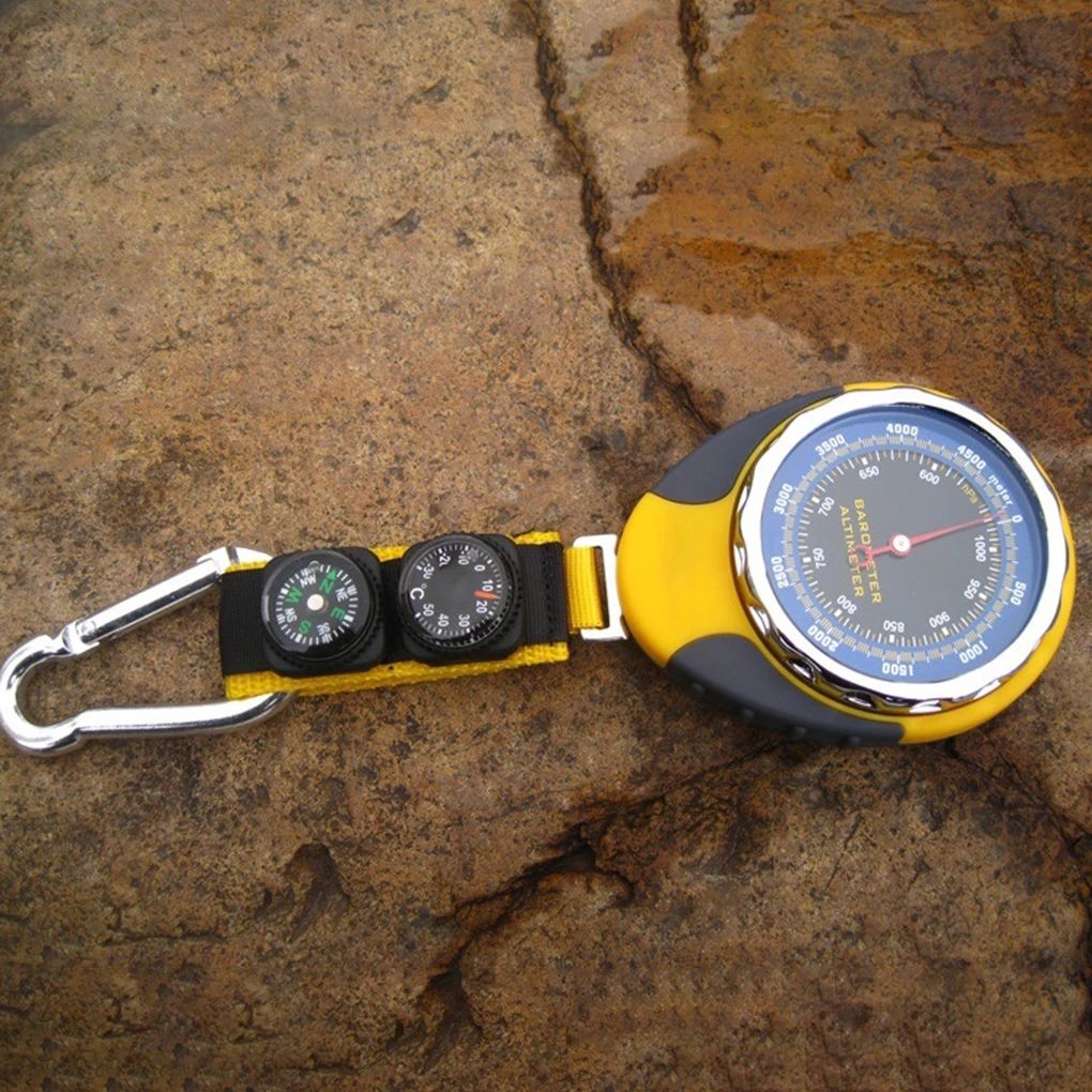 4-in-1 Altitude Meter Altimeter Barometer Compass Thermometer Portable  Camping Hiking Compass Outdoor Tool