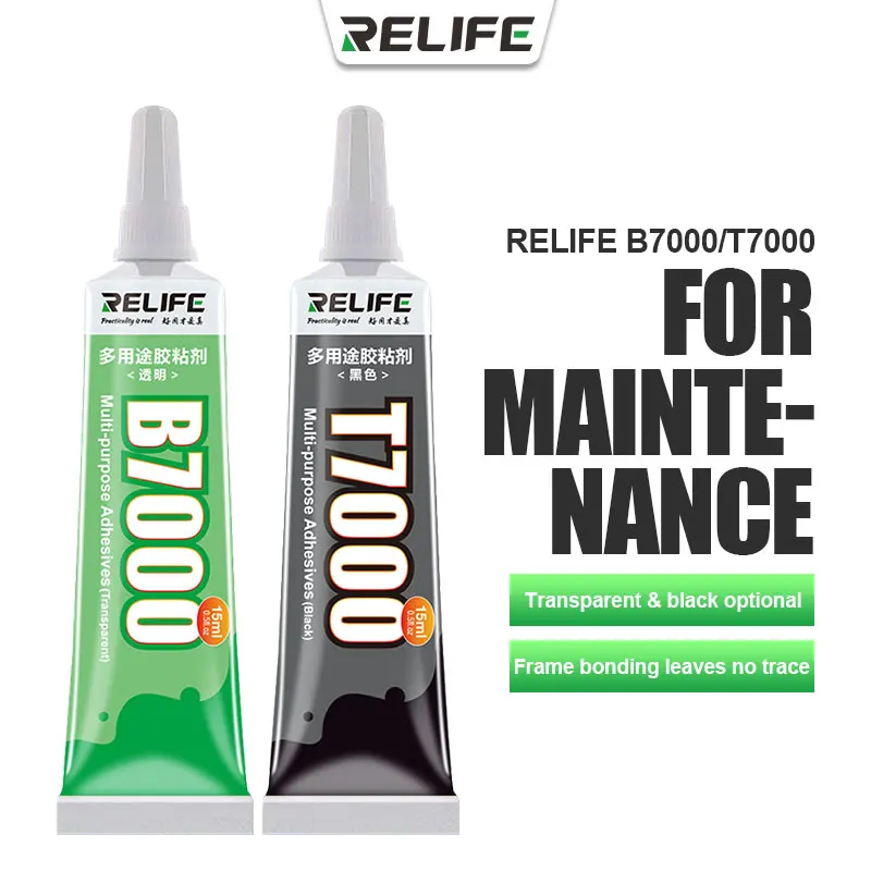

RELIFE B7000/T7000 glue 15ml transparent/black Screen glue LCD adhesive for mobile phone tablet computer Laptops repair glue