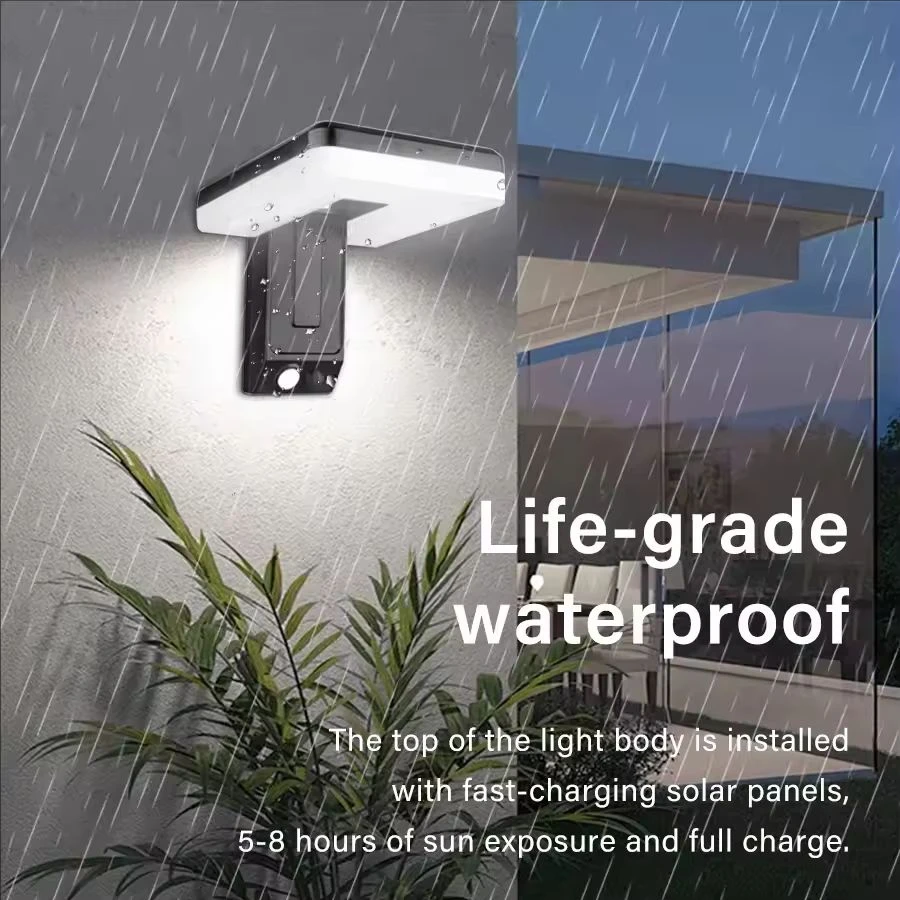 Solar Outdoor Led Light 3 Modes Motion Sensor Wall Lamps 120° Adjustable Foldabl