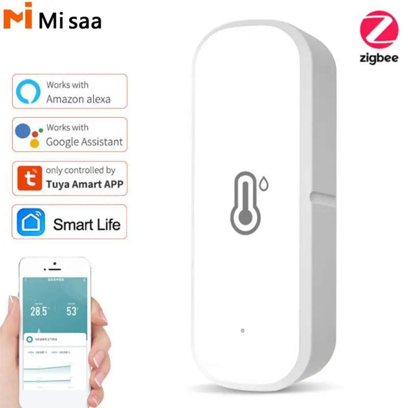 

Hygrometer Thermometer Tuya Wifi App Remote Control Temperature Humidity Sensor Voice Control Remote Monitor Smart Home Portable
