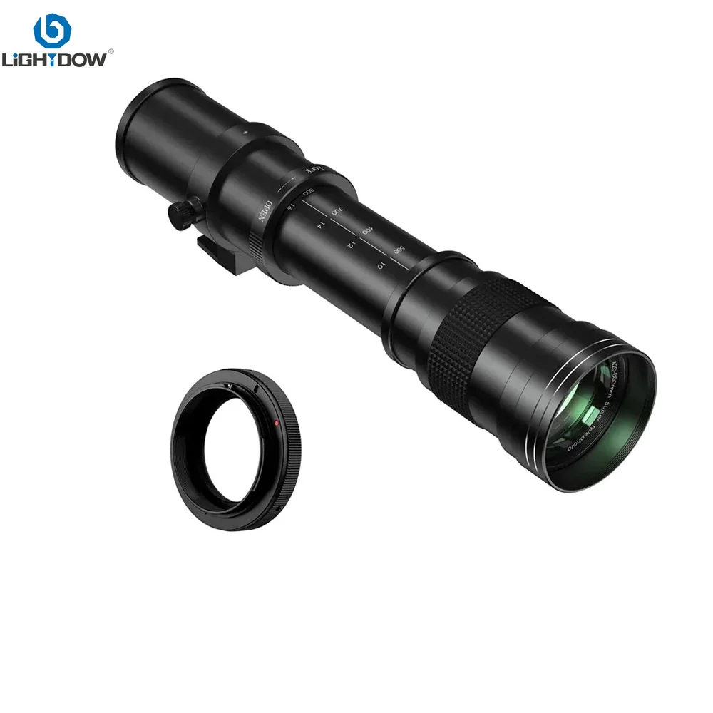 Lightdow Obiettivo Zoom Manuale 420-800Mm F8.3-16 Teleobiettivo Per Fotocamere Pentax Fuji Olympus Nikon Sony Canon Dslr
