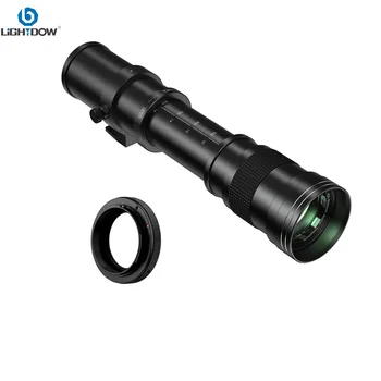 Lightdow 수동 줌 렌즈, 펜탁스 후지 올림푸스 니콘 소니 캐논 DSLR 카메라용 F8.3-16 망원 렌즈, 420-800mm