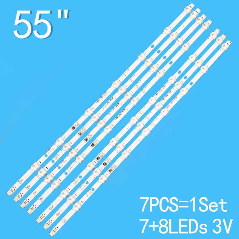 

4A+3B LED Backlight Strip 533mm Array SVV550AK7 for 55U6663DB 55U6763DB 55U5766DB LT-55C760 LT-55C860(A) LT-55C870 L55UE17 VESTE