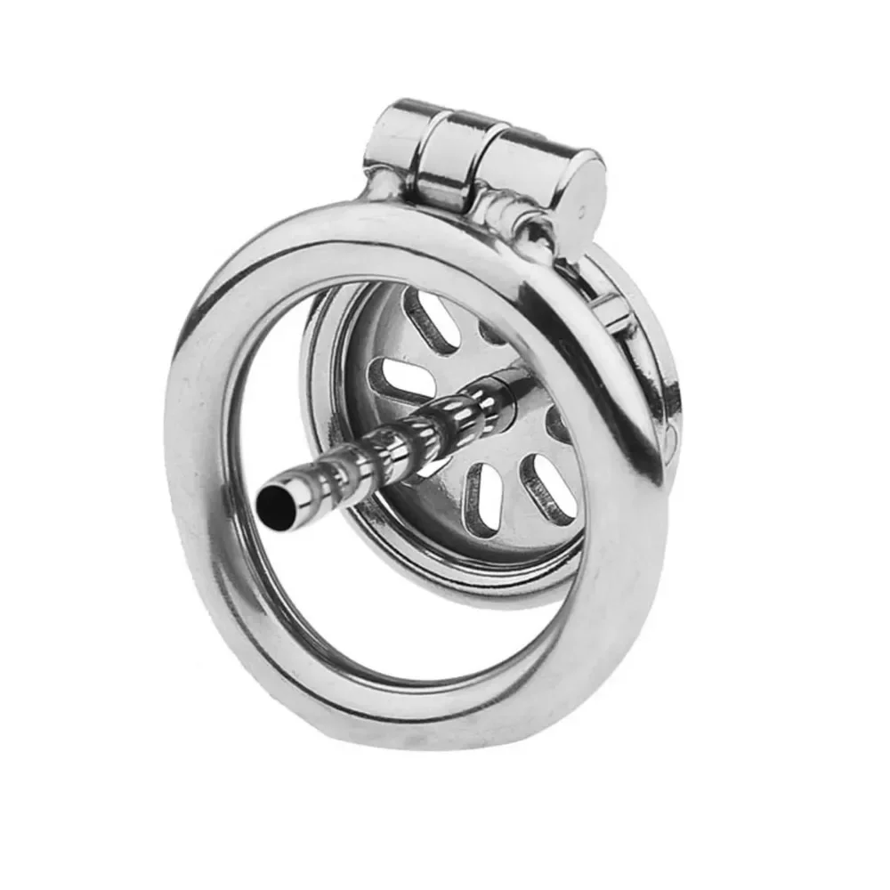 Penis Chastity Cage Stainless Steel Male Extrem Mini Cock Ring Flat Lock Urethral Sex Toys Men BDSM Sissy Slave