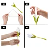 Fashion Leaves Flower Paper Roll Dining Table Napkin Holder Rack Serviette Organizer Tissue Storage Decor 4pc/lot 2