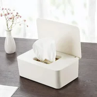 Hot Dustproof Wet Tissue Box with Lid Baby Nappy Wet Tissue Storage Holder Dispenser for Home Car Office Paper Tissue Organizer 1