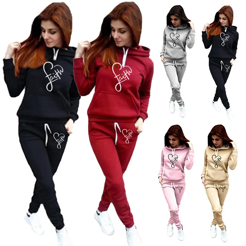 2023 women's Hoodie suit sportswear Pullover oversize sportswear jogging sportswear Long Sleeve Track Suit Plus Size S-4XL summer casual men s 3d printed t shirt sweatpants set round neck short sleeve jogging 2 piece breathable quick drying clothing