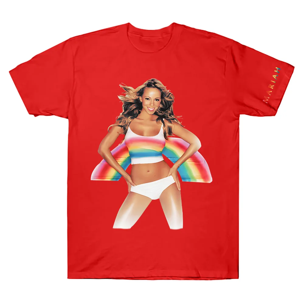 T-shirt Mariah Carey Rainbow Y2K - Tailles S à 4XL - 100% Coton - Livraison Gratuite