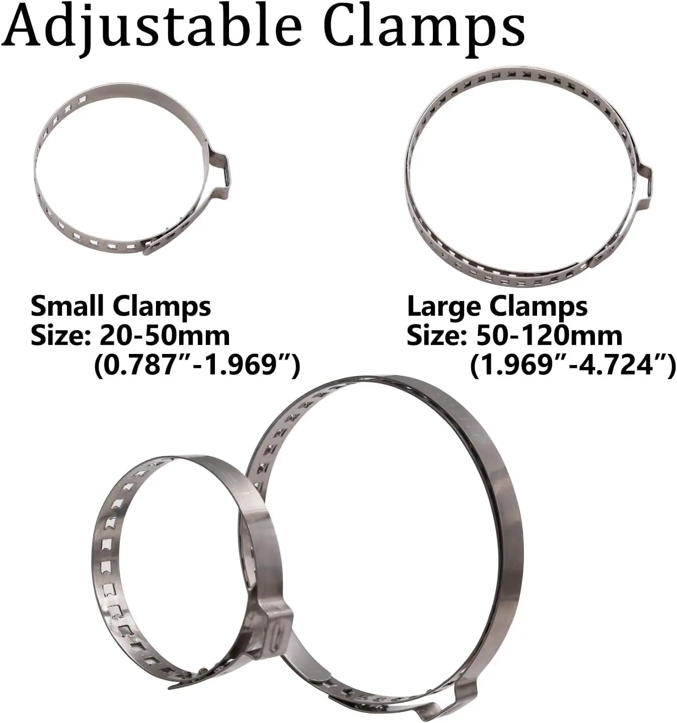 CV Boot Clamp Stainless Steel Clamp Clips 5/10/20Pcs Universal Axle CV Joint Boot Crimp Kit Driveshaft 20-50mm 50-120mm Adjustable