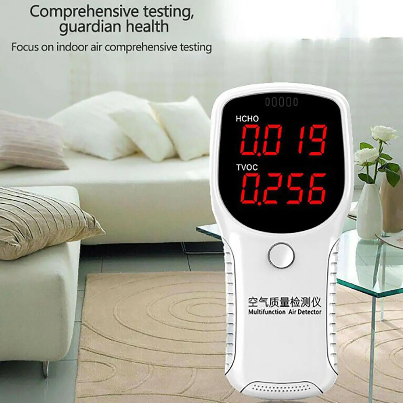 

Air Quality Monitor Digital LCD Intelligent HCHO TVOC Formaldehyde Detector Gas Analyzer Home Office Car Air Tester Kits