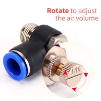 Gas pipe quick connector speed control switch regulating valve throttle valve pneumatic adjustable cylinder SL 6 8 01 02 M5 5