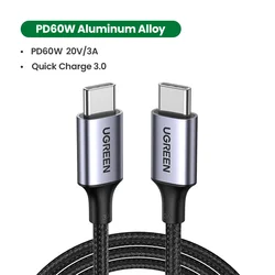 UGREEN USB C Cable PD60W Fast Charge & Data Transfer - 3m (US261 PD60W)