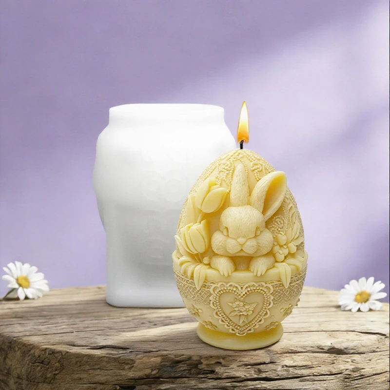 Rabbit Easter Candle Mold 3