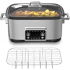 12-in-1 Slow Cooker with Timer, Temp Control and Auto Shut Off, Multi Cooker,8 Quart Programmable Slow Cooker 1