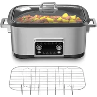 12-in-1 Slow Cooker with Timer, Temp Control and Auto Shut Off, Multi Cooker,8 Quart Programmable Slow Cooker 1