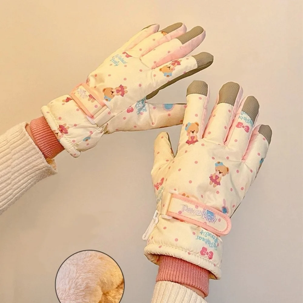 Ski Gloves Anti-Slip Winter Gloves Waterproof Mittens Windproof Outdoor Cycling Gloves For Riding Cycling Outdoor Hiking