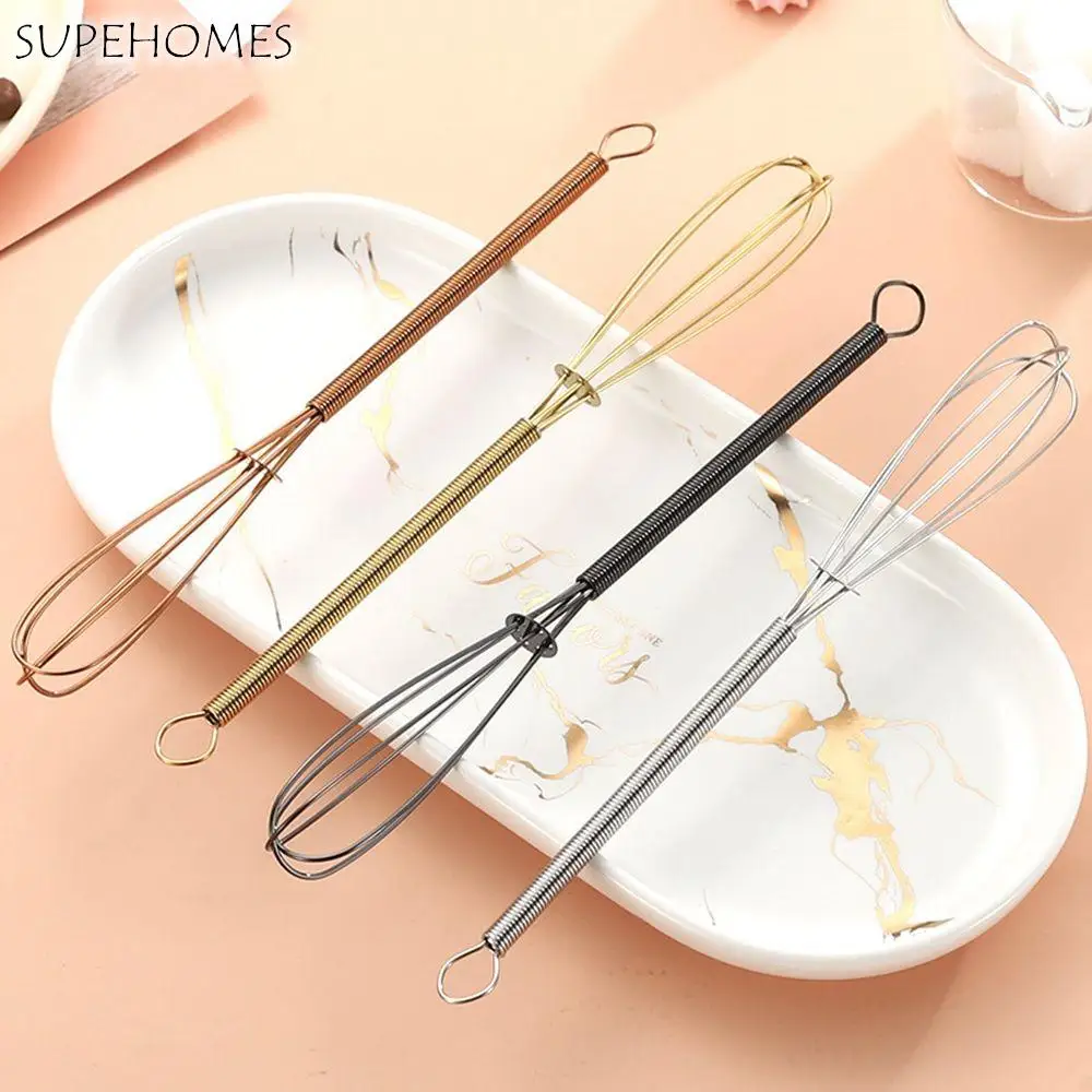 

1Pcs Stainless Steel Mini Egg Whisk Manual Rotary Cream Beater Useful Agitator for Blending Cooking Parts Portable Baking Tool