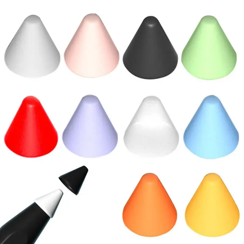

10pcs Silicone Replacement Tip Case Stylus Pencil Cover Touchscreen Stylus Pen Case Nib Protective Cover For XiaoMis Pad 5