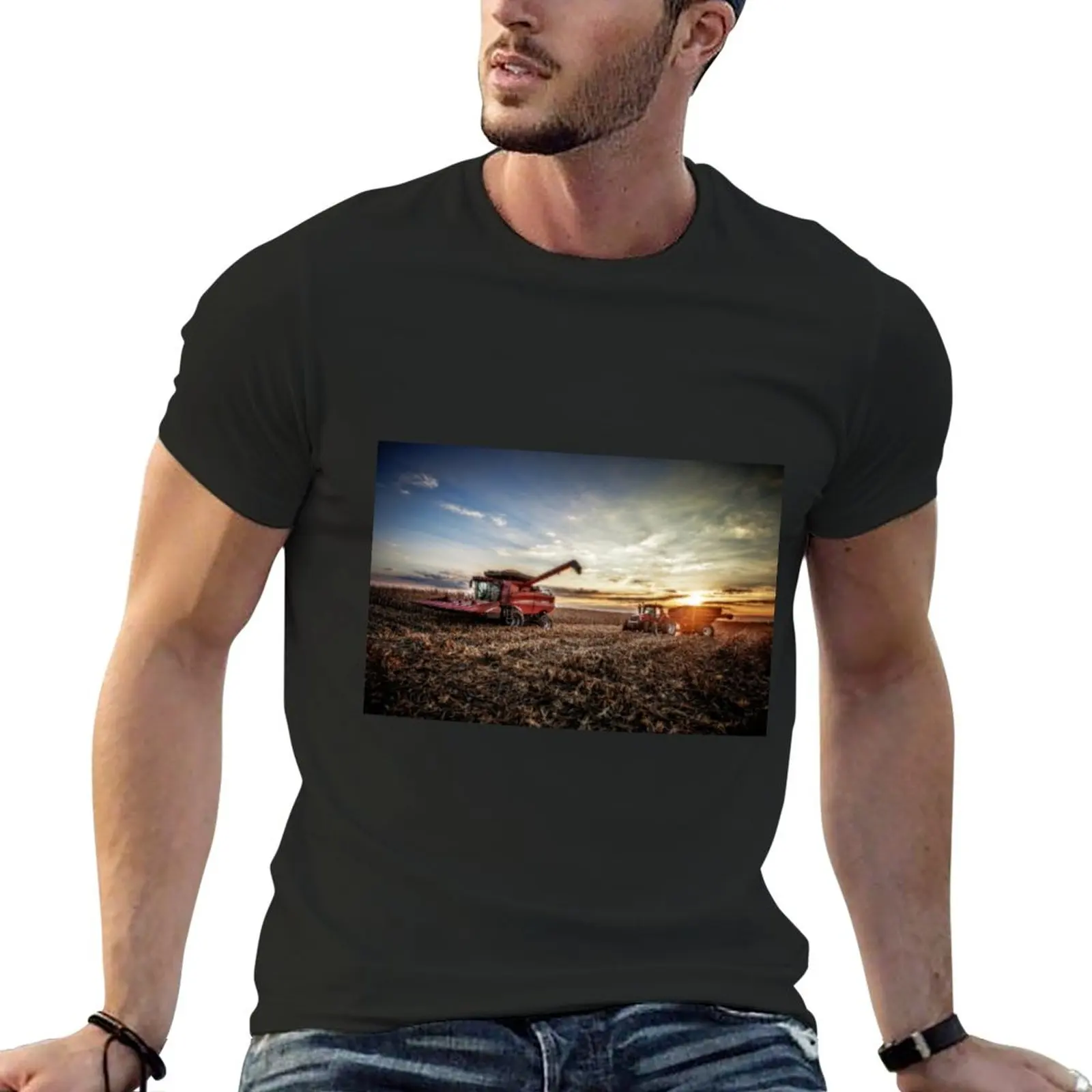 

Harvesting at Sunset T-Shirt sweat shirt plain t-shirt plus size tops men t shirts