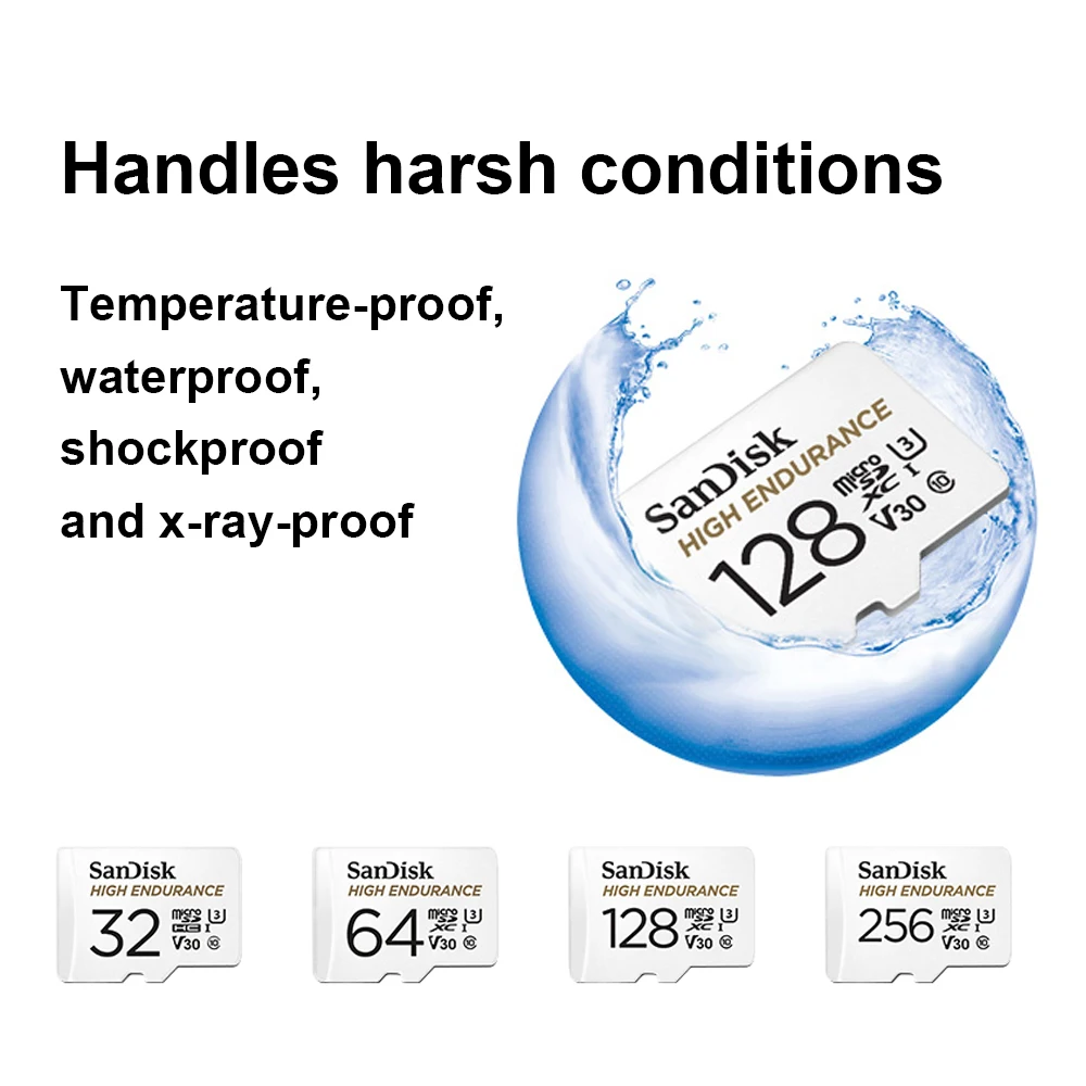 SanDisk 메모리 카드 최대 100 메가바이트/초 C10 4K UHD-I 마이크로 SD 메모리 카드 (대시 캠 홈 모니터 용)
