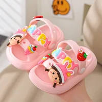 Children Summer Cartoon Sandals Kids Non-slip Baby Girls Cartoon Cute Rabbit Sandals Infantil Boys Soft Sole Garden Beach Shoes 2