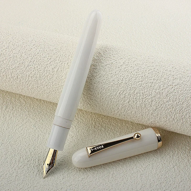 

New JINHAO 9016 Fountain Pen Acrylic White Spin Pen EF F M Nib Stationery Office School Supplies Writing Pen