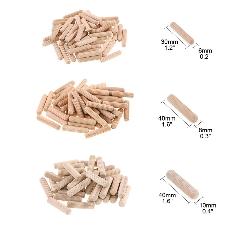 Wooden Dowel Pin 100/50pcs For Cabinet Drawer Furniture Fitting
