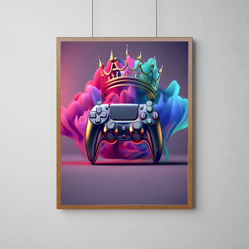 

Colorful Game Controller Decoration Pictures Room Wall Art Canvas Painting Luxury Home Decor Decorative Paintings Poster Posters