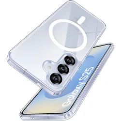 Ultimate Military Grade Shockproof Magnetic Case - Hybrid Hard Cover with Soft Shell - Galaxy S23 Ultra (Clear)