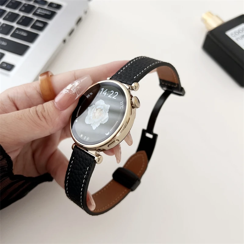 Magnetic Leather Watch Strap, 18mm/22mm - Premium Design