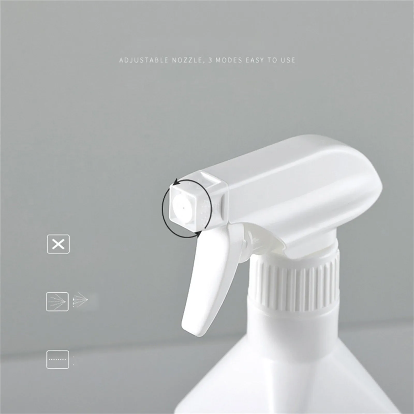 Large-Capacity Spray Bottles 300/500ml White Plastic Portable Trigger Spray Pump Household Gardening Watering Bottles