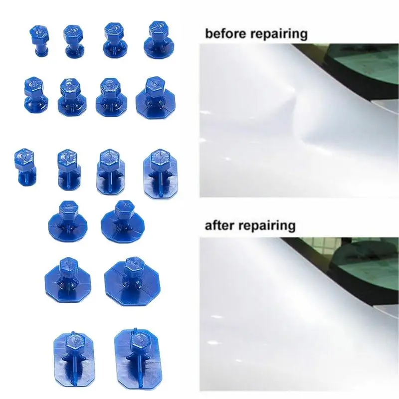 

Car Dent Repair Tabs Auto Body Dent Lifter Removal Tool Kit 18pcs Damage Fix Dent Maintenance for SUVs Sports Cars Refrigerators