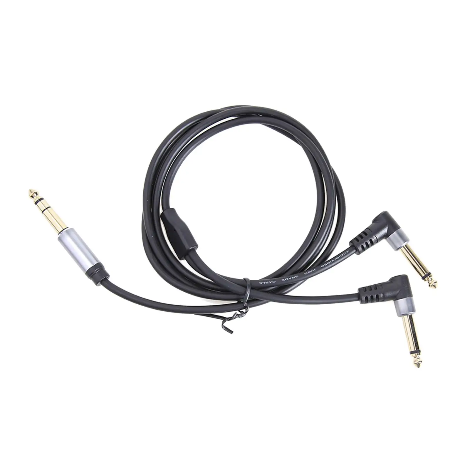 1/4 Insert Cable 6.35mm TRS to Dual 6.35mm TS 1/4 Stereo to Dual 1/4