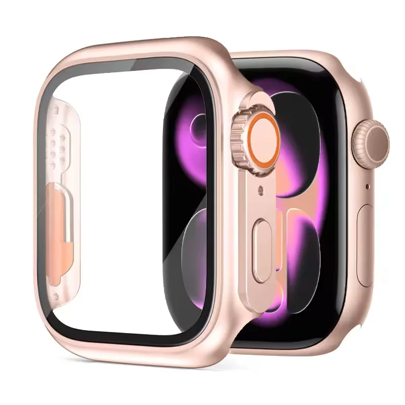 Universal Apple Watch Screen Protector with PC Cover & Glass Display Protection - Enhanced Durability